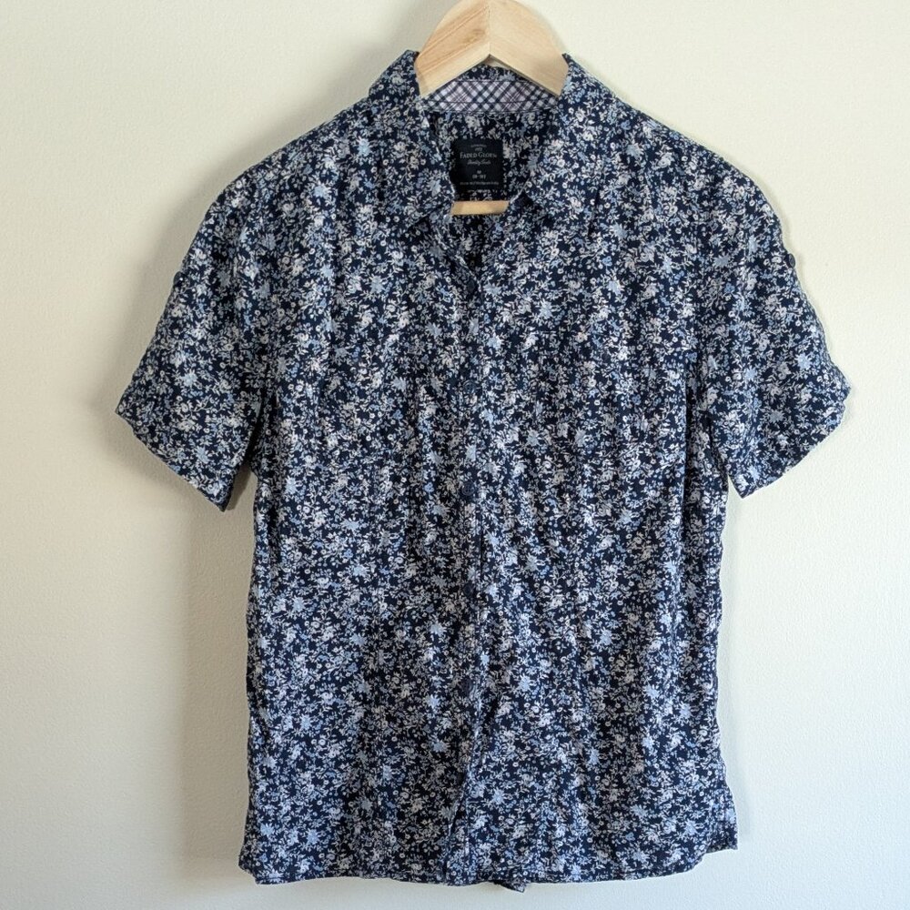 Short Sleeve Floral Button Down Shirt